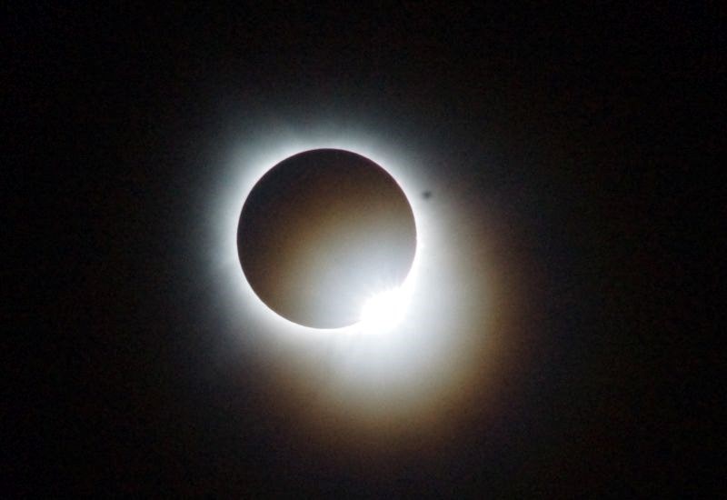 Solar eclipse at totality